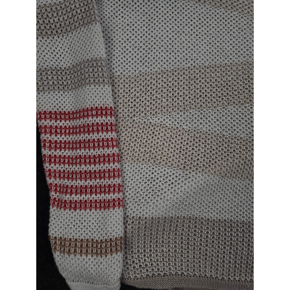 Nic and Zoe Women's Striped Mesh Knit Pullover Sweater Linen Blend  Size S - Picture 6 of 9